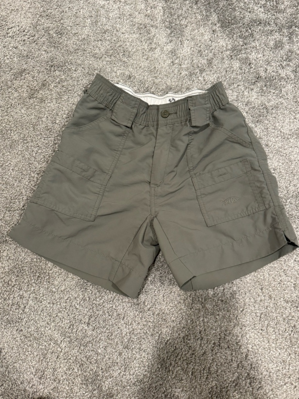 Aftco 🐠 | Boys Beige/Khaki Fishing Shorts